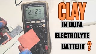 Clay membrane in Dual electrolyte battery