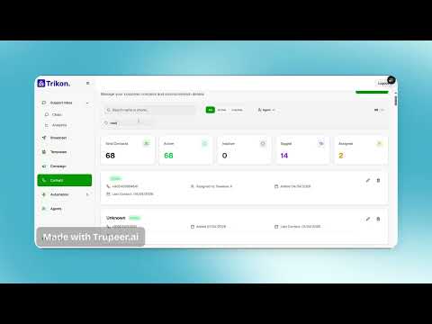 WhatsApp CRM Feature on Trikon.tech | Full Walkthrough