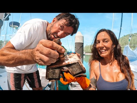 BACK TO THE BOATYARD…. Replacing old rusty Engine mounts...  Ep 314