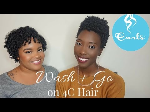 POPPING Wash + Go on 4C Hair Using CURLS Blueberry...