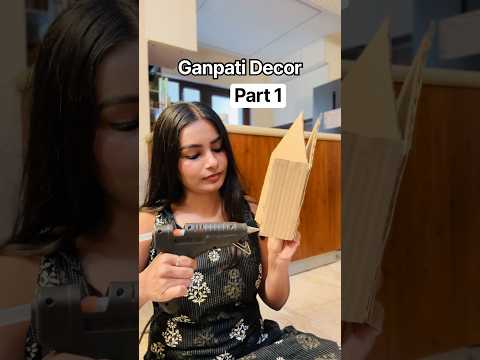 DIY Ganpati Decor Part 1- Temple (Thailand)😱 #crafteraditi #shorts @CrafterAditi @the.aditiagrawal