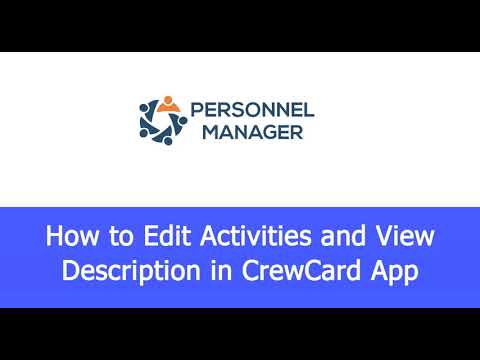 How To Edit Activities and View Description in CrewCard App