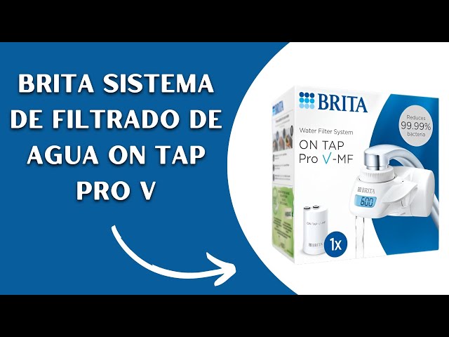 Vídeo relacionado con BRITA Sistema de filtrado de agua ON TAP Pro V-MF incl. 1x cartucho filtrante (600L) - para un 99,99% de agua libre de bacterias, reduciendo PFAS, incl. cuenta atrás digital LCD de capacidad