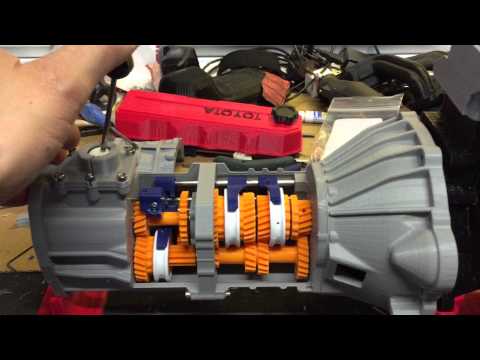 3D printed working Toyota 22RE and transmission