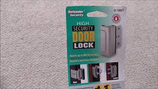 Door Lock security: Defender Security Door Lock installation to reinforce door