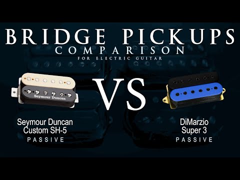 Seymour Duncan CUSTOM SH-5 vs DiMarzio SUPER 3 - Bridge Guitar Pickup Comparison Tone Demo