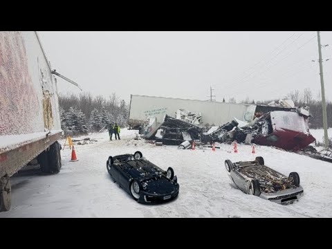Kaos i New York idag! Extrem snöstorm orsakar många olyckor i Pennsylvania