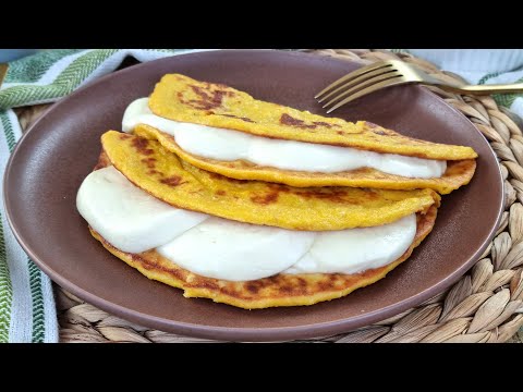 🌽🌽¡Fácil, Rápida y Deliciosa! Cachapas Venezolanas con Queso hechas de Maíz en Lata