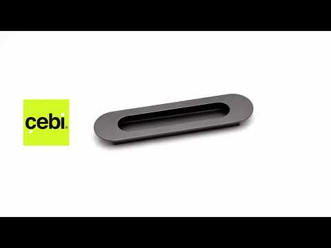 Миниатюра изображения товара Ручка дверная Cebi A1173 PC27 (160мм, антрацит полимер)