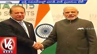 Modi Central Asia Tour |  PM Narendra Modi Meets his counterpart Nawaz Sharif | Ufa - V6 News