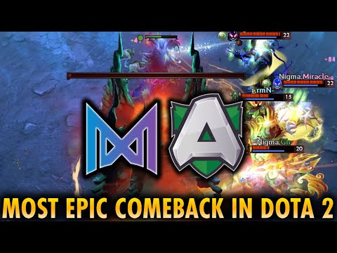 WTF 1HP THRONE COMEBACK!!! - NIGMA VS ALLIANCE - MOST EPIC COMEBACK IN DOTA 2 HISTORY