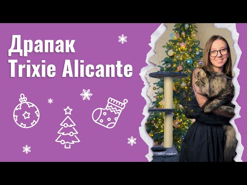 Драпак Trixie Alicante, для кошек, 142 см, антрацит video