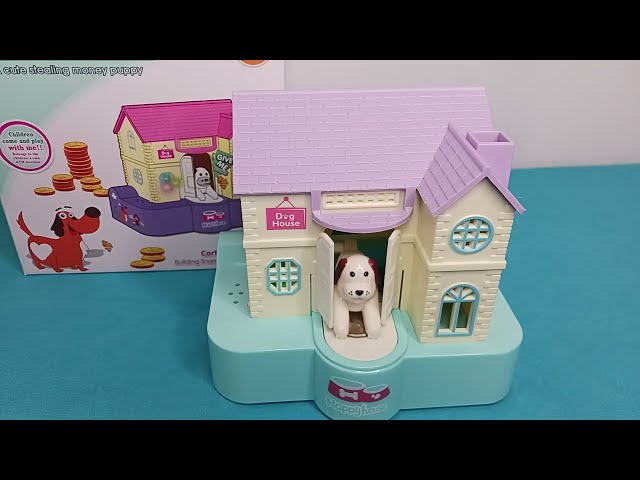 Vídeo relacionado con Caja de Ahorro de Dinero, un Cachorro Divertido Dinero Piggy Bank Light Music Villa Music Bank Villa Banks Lucky Dog House House de Perros Afortunados Automáticamente Swallows Monedas Robando
