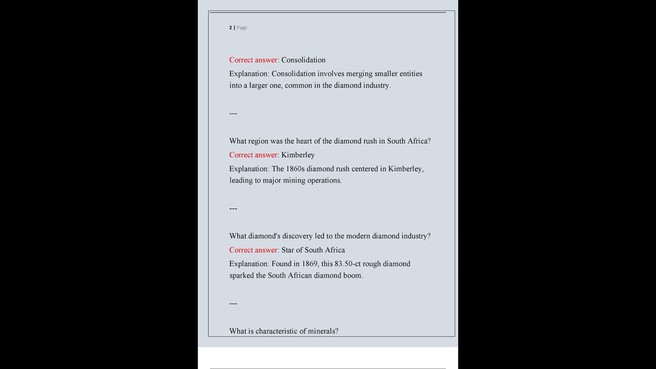 GIA DIAMONDS AND DIAMOND GRADING FINAL EXAM