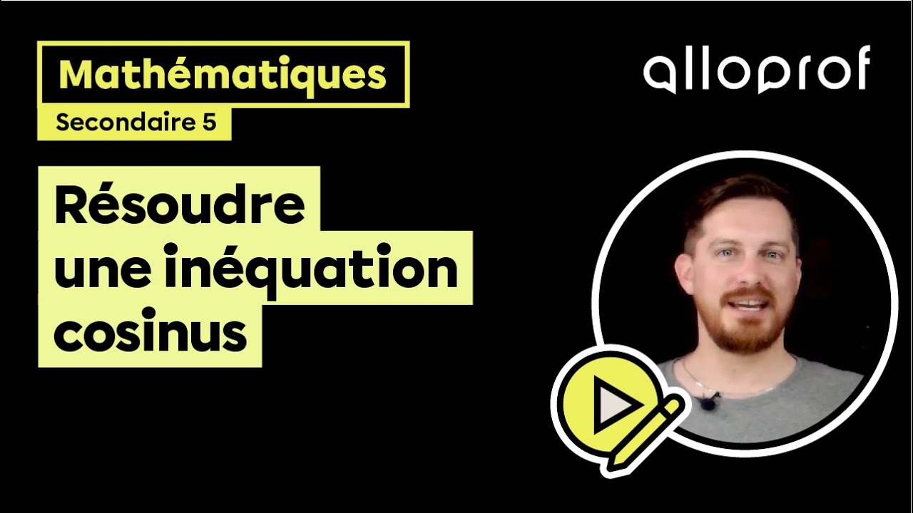 Résoudre une inéquation cosinus - Exemple