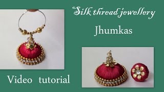 Silk thread jewelllery Jhumkas making video