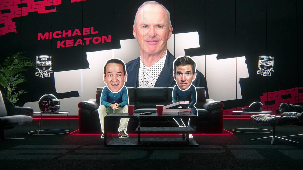 Michael Keaton joins Peyton and Eli during Dolphins vs. Steelers | 'MNF ManningCast'