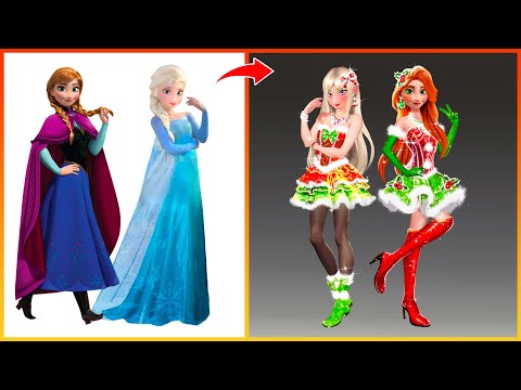 Frozen: Elsa Anna Glow Up In Noel - Disney Princesses Transformation | Fashion wow