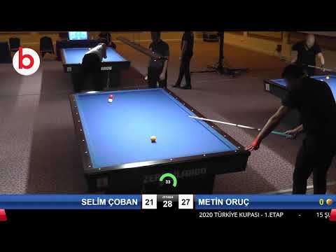 SELİM ÇOBAN & METİN ORUÇ Bilardo Maçı - 2020 TK 1.ETAP ANTALYA-1.TUR