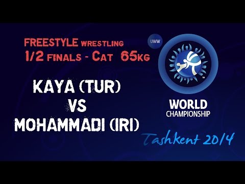 Semifinal - Freestyle Wrestling 65 kg - M. KAYA (TUR) vs S. MOHAMMADI (IRI) - Tashkent 2014