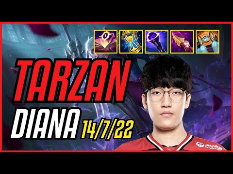 TARZAN - DIANA vs LEE SIN JUNGLE - KR CHALLENGER - PATCH 11.8