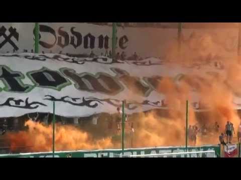 Oprawa kibiców na meczu GKS Bełchatów - Sandecja Nowy Sącz (07.06.2014)