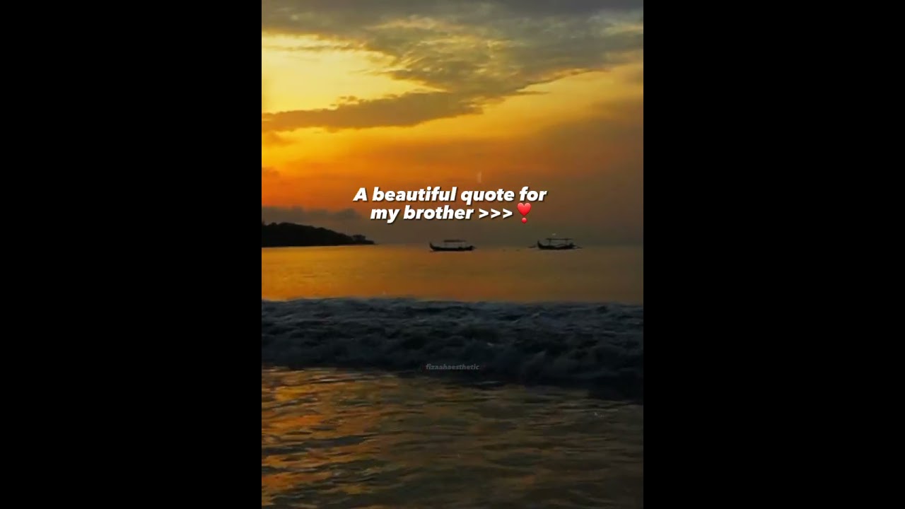A beautiful quote for my brother ❤️ #islamic #shortsfeed #youtube