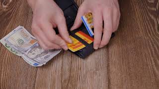 Гаманець вертикального формату з натуральної шкіри ST Leather 22474 чорний