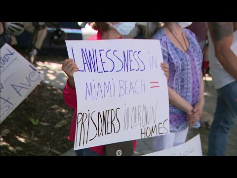 Residents hold protest outside City Hall as Miami Beach spring break unruliness continues