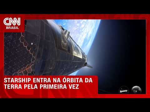 Veja o momento em que Starship, da SpaceX, entra em órbita pela 1ª vez | BASTIDORES CNN