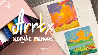 Trying Arrtx Simtap acrylic markers & Starting a new sketchbook