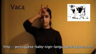 Gesto «vaca» em Língua Gestual Portuguesa para bebés