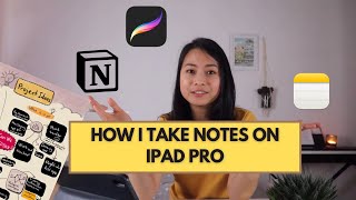 How I take notes on iPad Pro | Notion, Notes, Procreate for study and personal projects