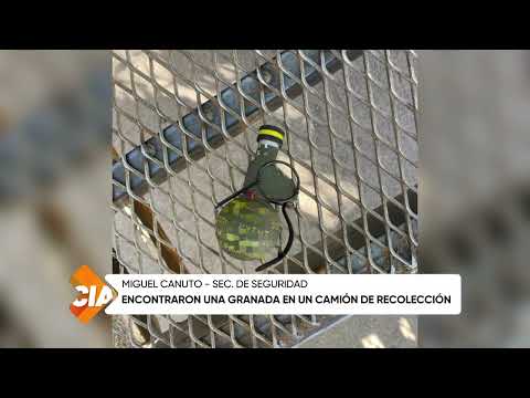 Encontraron una granada en en un camión de recolección, Miguel Canuto