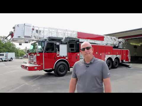 Walk Around of Carol Stream Fire District's E-ONE HP 95 Platform - SO144594