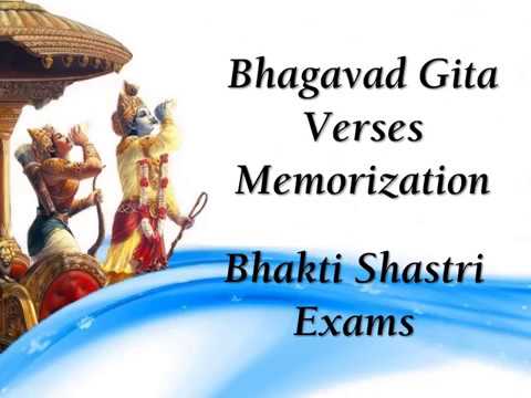 Bhagavad Gita Key Memorization Verses for Bhakti Shastri Course