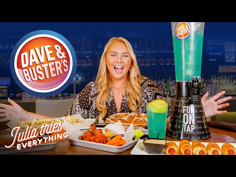 Trying 35 Of The Most Popular Dishes From The Dave & Buster's Menu | Delish