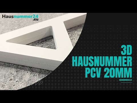3D Hausnummer PCV 20mm | Hausnummer24.eu