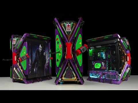 「BRO」4K Water Cooled PC Build ROG Hyperion GR701 Jocker Theme.华硕创世神 3D立体机箱改造 紫绿色小丑 #pcbuild
