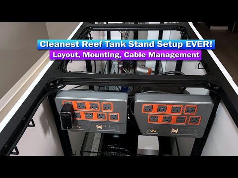 Cleanest Reef Tank Stand Setup EVER!  Waterbox 7225 stand and equipment setup