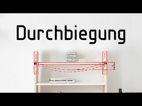 Berechnung von Durchbiegung von Holz bei Fachböden, Schubkästen, etc