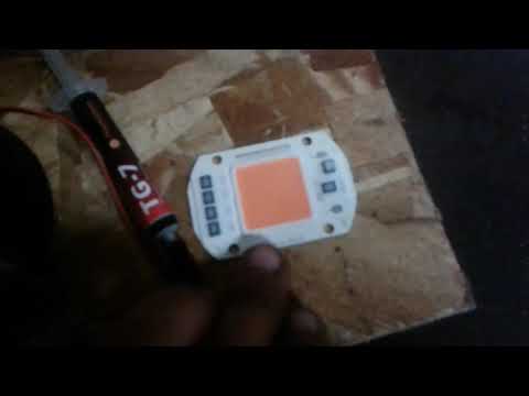 250 WATT DRIVERLESS COB SETUP $60 EBAY FULL SPECTRUM GROW LIGHT Day 0 GrowLog White Widow Auto