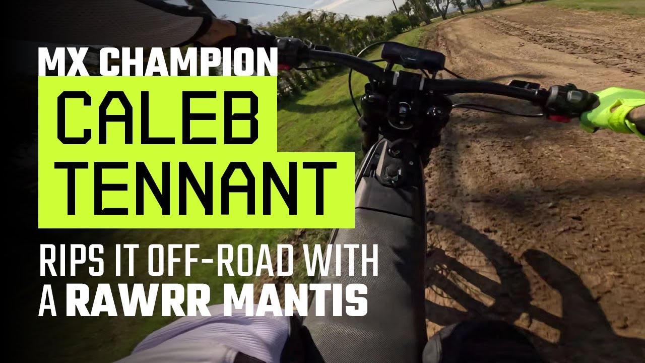 Six-Time South African Motocross Champion Caleb Tennant Rips It On A Rawrr Mantis Electric Dirt Bike