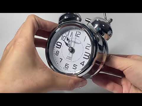 Twin Bell Clock (Silver)
