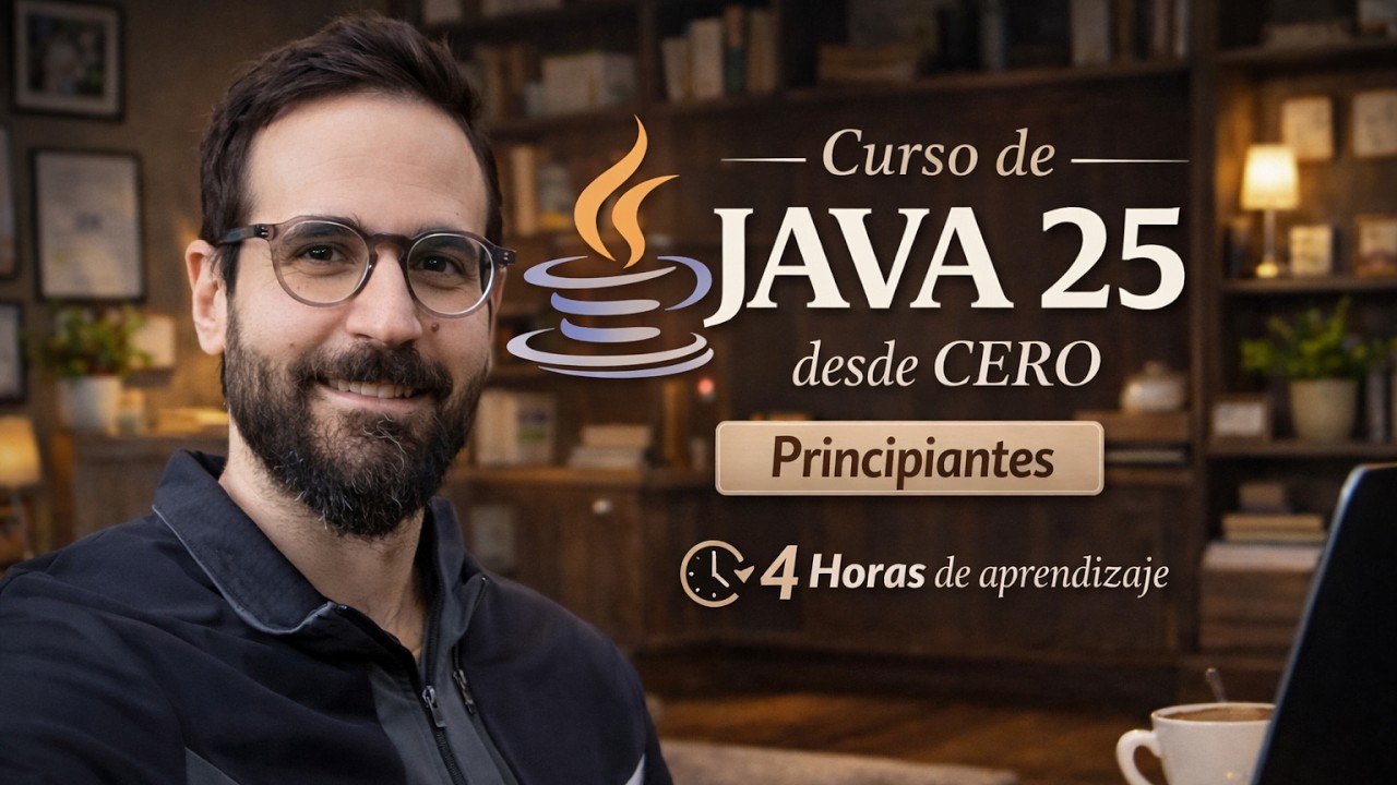 Curso de Java 25 desde CERO ☕ | Aprende Programación en 4 Horas (Completo para Principiantes)