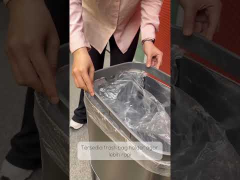 Gambar Informa Jade Tempat Sampah Tutup Tekan Stainless Steel Dengan Kaki 33 Liter - Silver