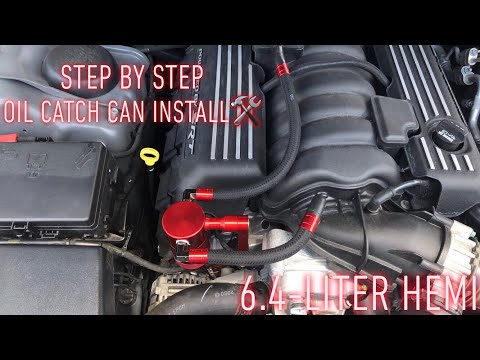 Dodge Challenger ScatPack UPR Oil Catch Can Install STEP BY STEP