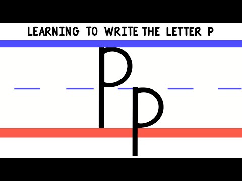 Write the letter p - abc writing for kids - alphabet handwriting by 123abctv