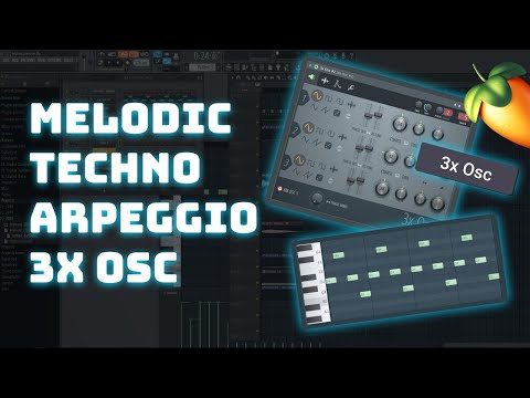 How To Melodic Techno Arpeggios With 3x OSC Stock Plugin || FL Studio 12