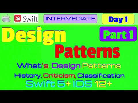 IOS, Swift 5, Interview Theory, Tutorial, #01 P1  Design Pattern  Creational, Structural, Behavioura